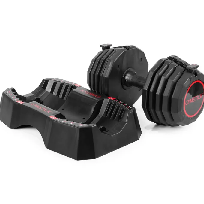 Quick-Lock Dumbbell 4,5 - 22,5 kg (Single), Justerbar Hantel