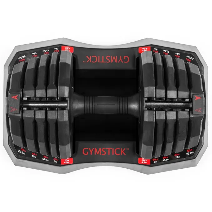 Quick-Lock Dumbbell 4,5 - 22,5 kg (Single), Justerbar Hantel