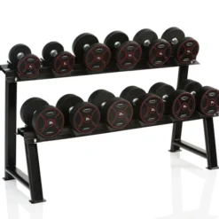Rack For 6 Pr Pro Rubber Dumbbells, Ställning hantlar