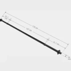 Skivstång 170 cm BLACK Stjärnlås - 30 mm