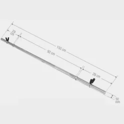 Skivstång 150 cm Fjäderlås - 30 mm