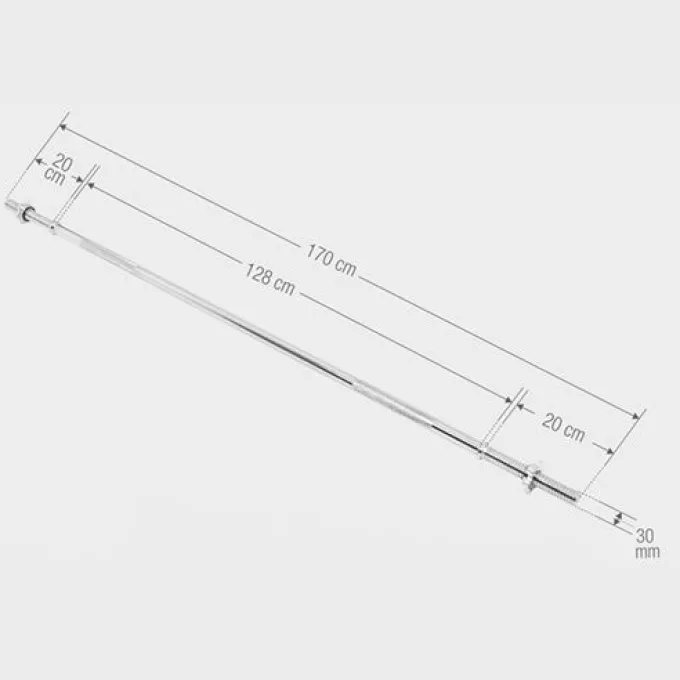 Skivstång 170 cm Stjärnlås - 30 mm