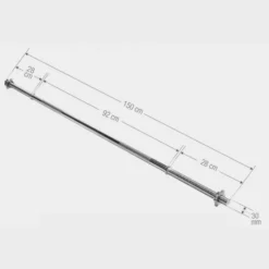 Skivstång 150 cm Stjärnlås - 30 mm