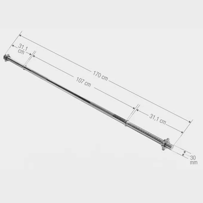 Skivstång 170cm Stjärnlås - 30mm