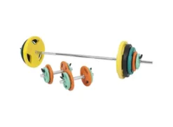Skivstång Hantlar Trigrip F - 108kg, Skivstångsset gummerade