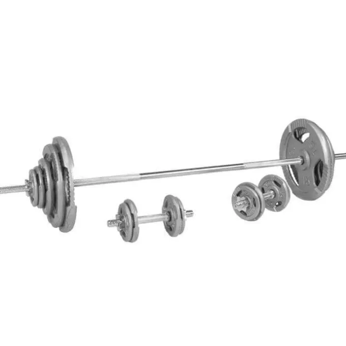 Skivstång Hantlar TRIGRIP Gjutjärn - 100kg, Skivstångsset järn