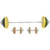 Skivstång Hantlar Trigrip S - 100kg, Skivstångsset gummerade