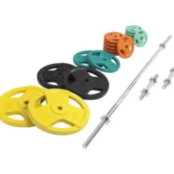 Skivstång Hantlar Trigrip S - 100kg, Skivstångsset gummerade