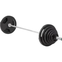 Skivstångsset 135 kg Deluxe, Skivstångsset gummerade