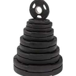 Skivstångsset 135 kg Deluxe, Skivstångsset gummerade