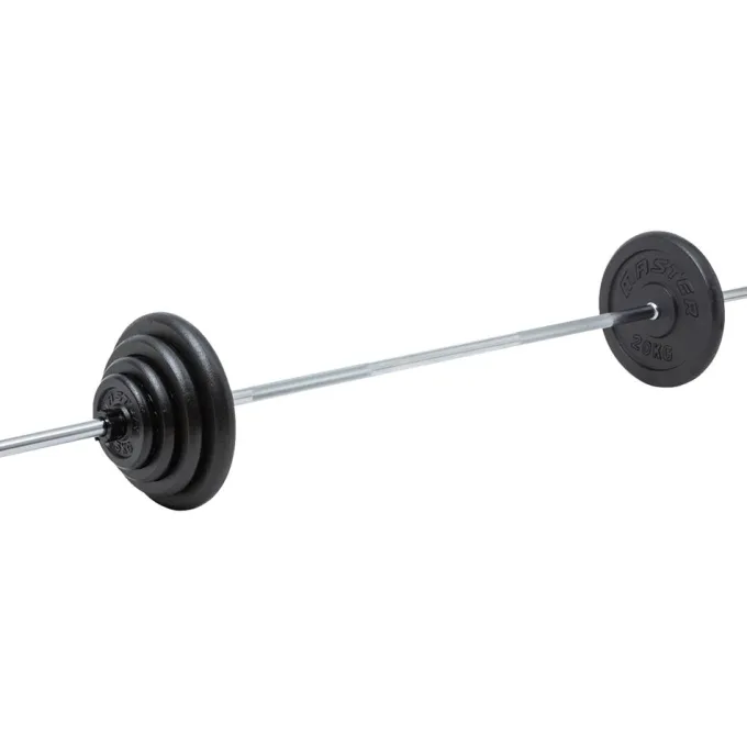Skivstångsset 86 kg 30 mm, Skivstångsset järn