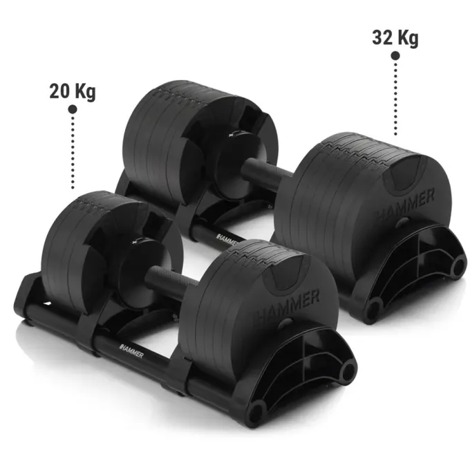 Smartlock dumbbell 20 kg (Single), Justerbar hantel