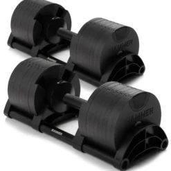 Smartlock dumbbell set 64 kg, 2x32 kg (Par), Justerbara hantlar
