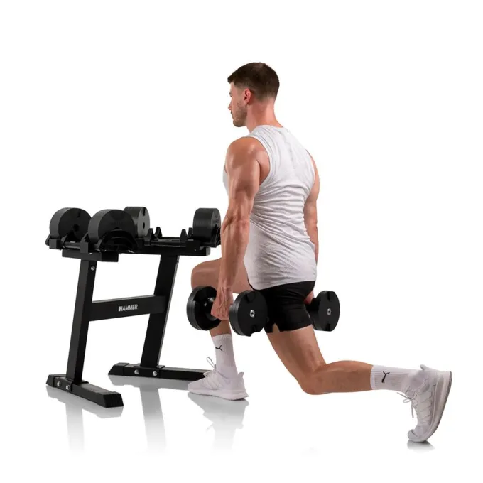 Smartlock dumbbell set 64 kg, 2x32 kg (Par), Justerbara hantlar