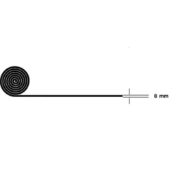 Sportsflooring Black 8mm 10 x 1,25m, Gymgolv