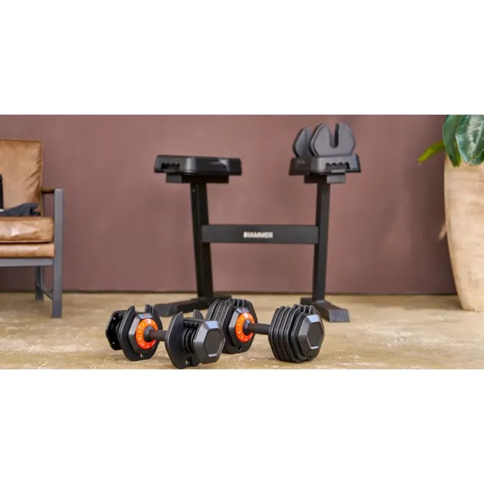 StrongLock4.0 Dumbbell set 50 kg, 2x25 kg (Par), Justerbara hantlar