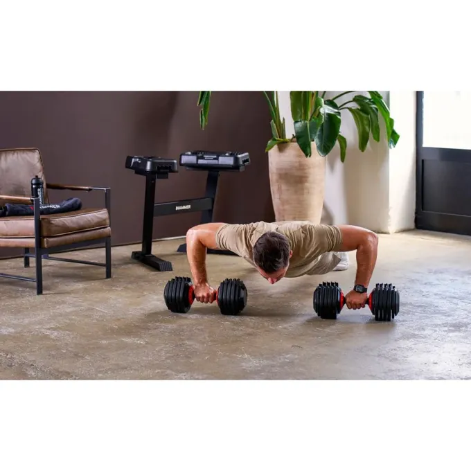 StrongLock4.0 Dumbbell set 50 kg, 2x25 kg (Par), Justerbara hantlar