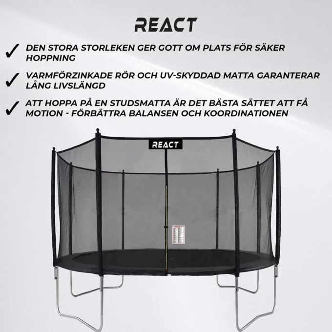 Studsmatta 427Cm Med Skyddsnät