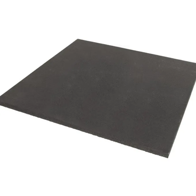 Svart 30mm Gummigolv 1 x 1m, Raka kanter, utan impact bottom, Gymgolv - plattor, pussel