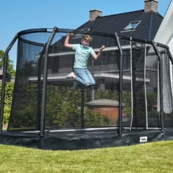 Trampolin Premium Ground inkl. säkerhetsnät 305 x 214 cm