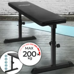 Träningsbänk Rak Physionics - Justerbar höjd
