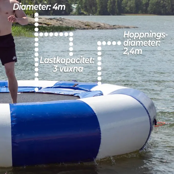 Vattentrampolin Deluxe 4m