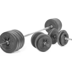 Vinyl Barbell & Dumbbell Set 60 kg, Komplett viktset
