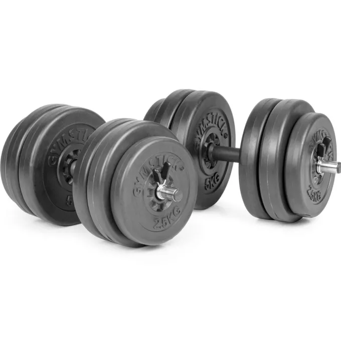 Vinyl Barbell & Dumbbell Set 60 kg, Komplett viktset