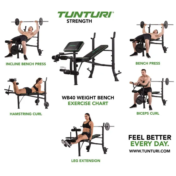 WB40 Compact Width Weight Bench, Träningsbänk