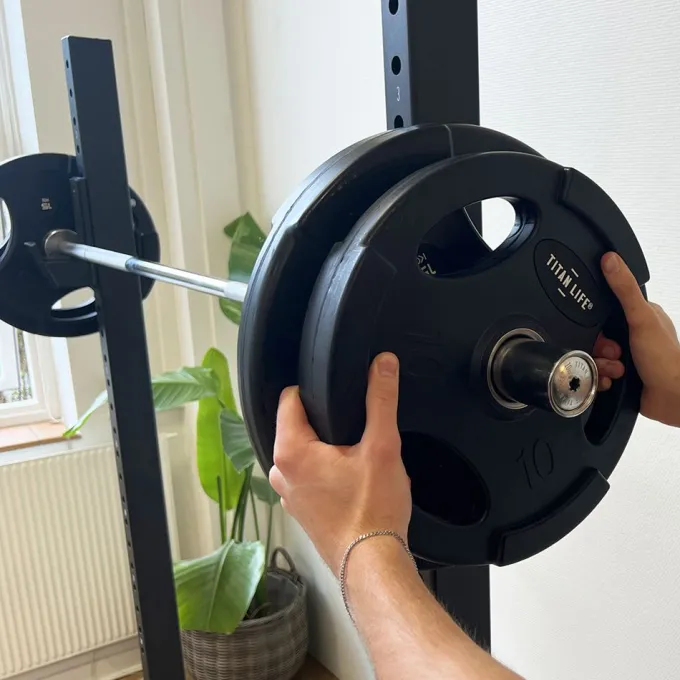 Weight Disc Rubber. Ø50mm. Black, Viktskivor gummerade