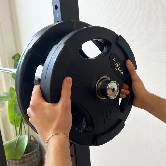 Weight Disc Rubber. Ø50mm. Black, Viktskivor gummerade