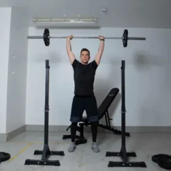 Weight Garage Gym 100 kg, Träningsbänk med skivstångsställning