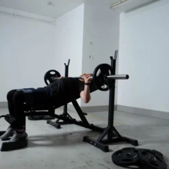 Weight Garage Gym 100 kg, Träningsbänk med skivstångsställning