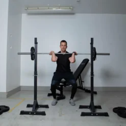 Weight Garage Gym 100 kg, Träningsbänk med skivstångsställning